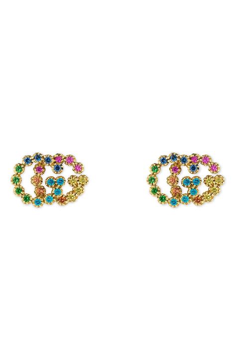 gucci multi stone earrings